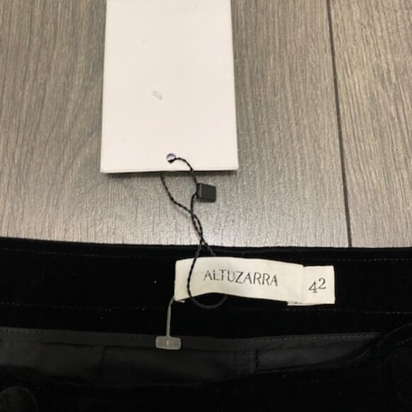 Altuzarra Black Velvet Boot Cut Pants Size 12 NWOT - Picture 4 of 12